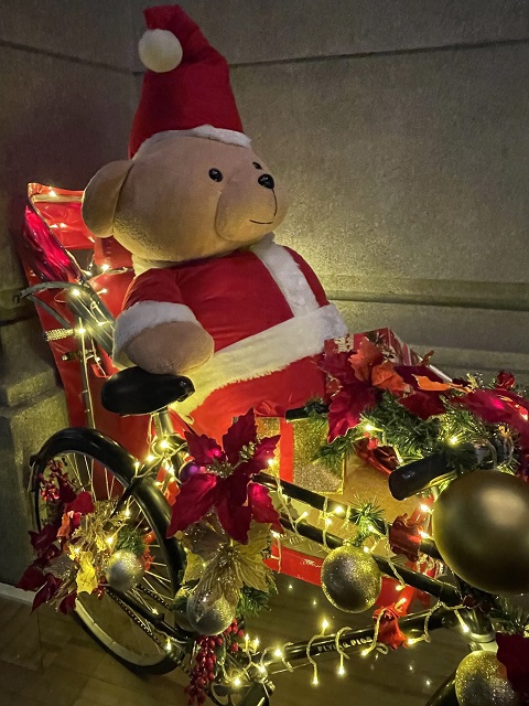 テディベアクリスマスのクリアボール テディベアクリスマスのクリアボール テディベア サンタ クリスマス会