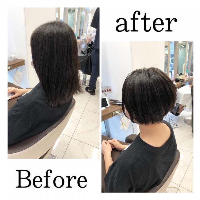 ばっさりカット 黒髪ショートボブ Ash 下北沢店 Blog