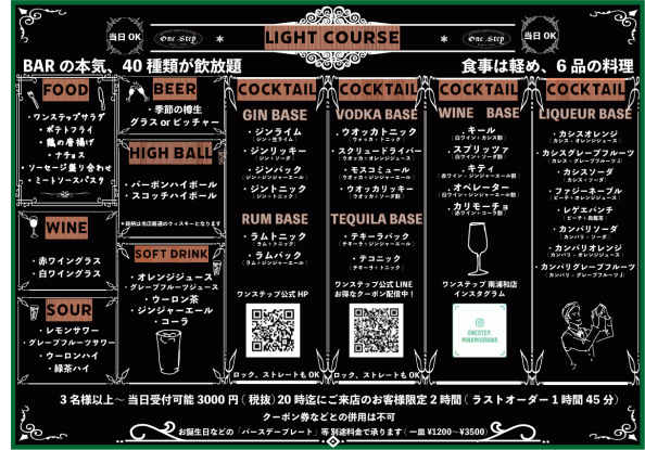 南浦和店の飲み放題メニューが新しくなります レストラン バー ワンステップ 浦和店 南浦和店 さいたま市の小さなレストラン