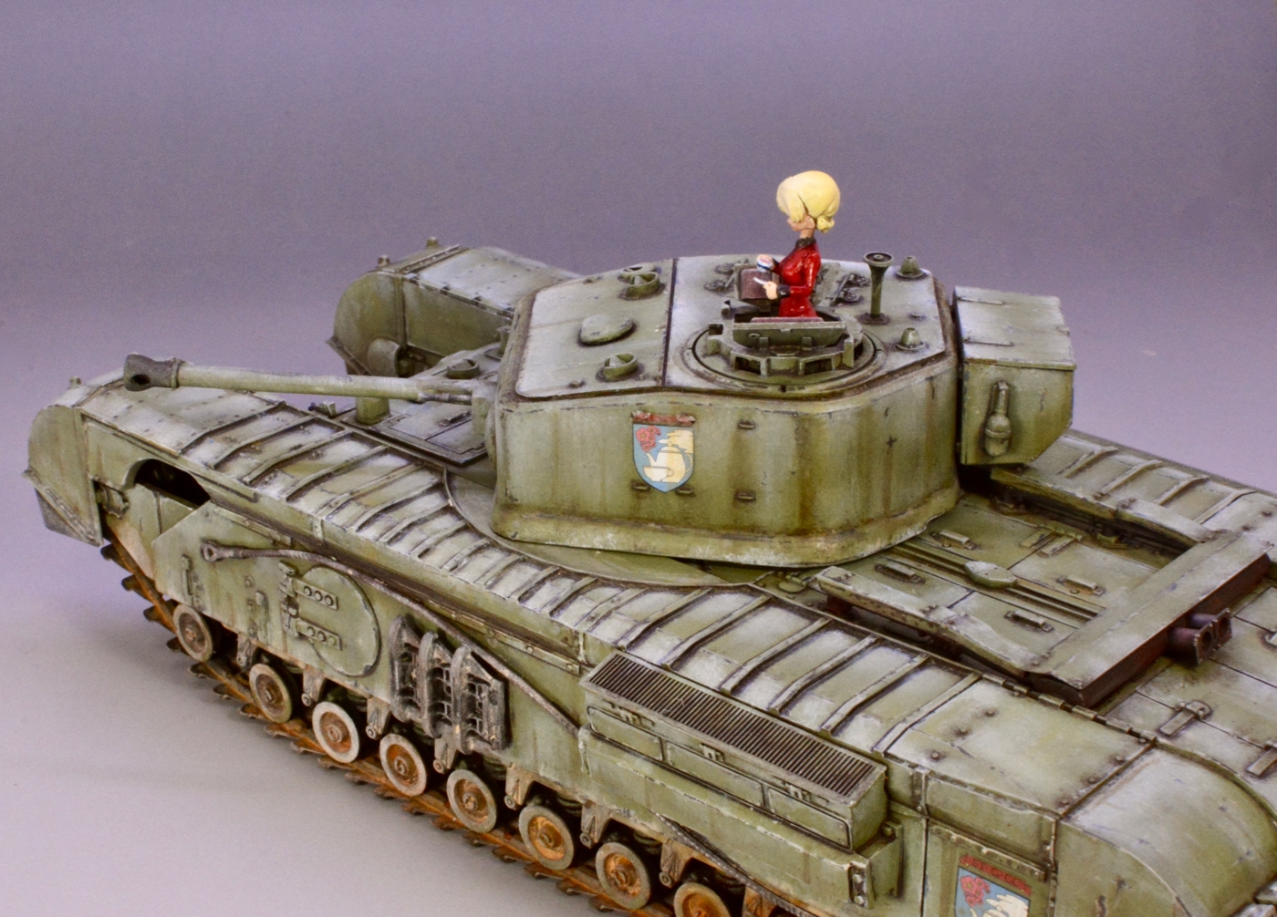 サリナス　戦車4点セット（タイガー1型、パンサー、2号戦車、チャーチル） ESシリーズ イギリス チャーチル歩兵戦車 チャーチルmkⅠ