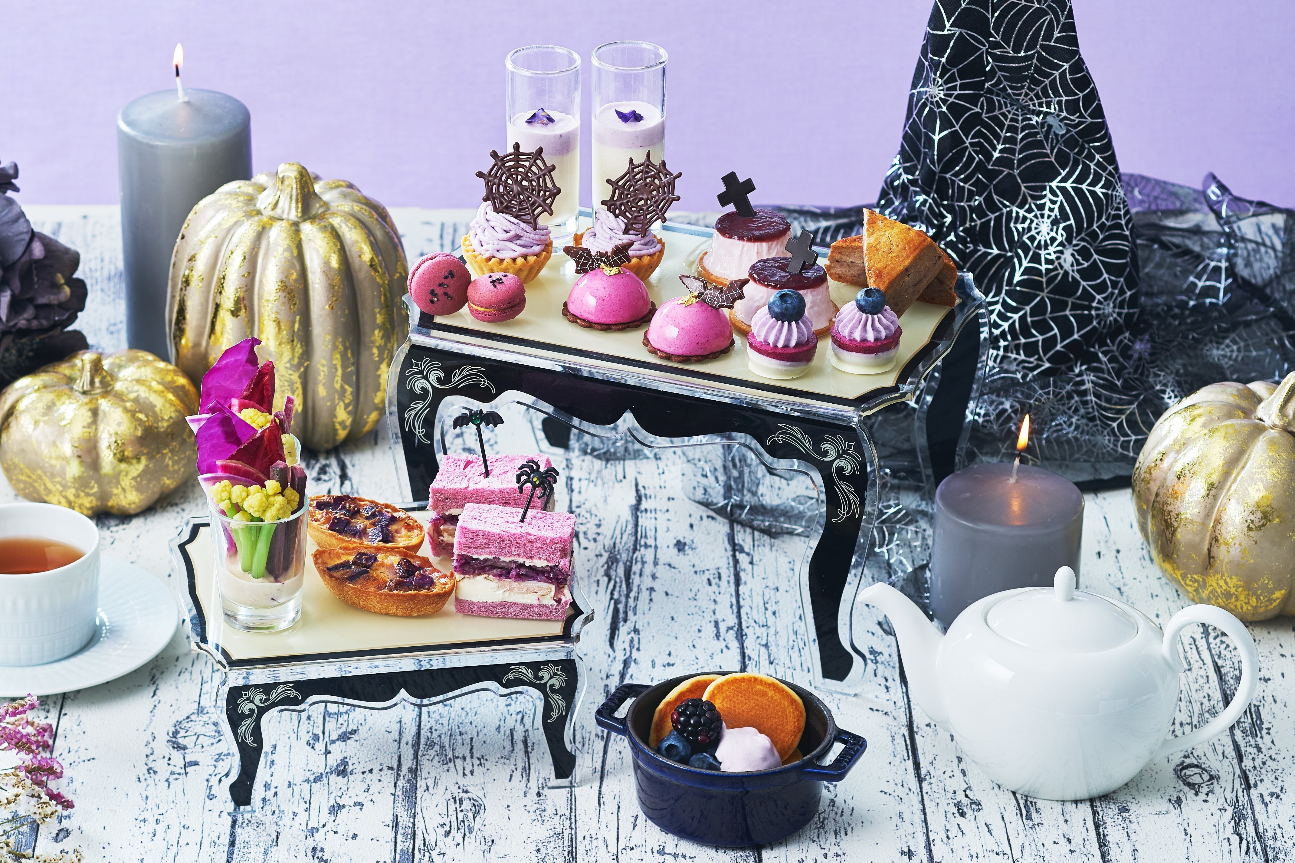 ザ ストリングス 表参道 からハロウィン期間限定 オータム アフタヌーンティー バイオレットハロウィン が登場 予約受付スタート Tulle チュール