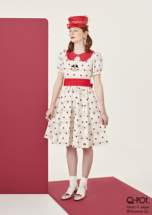 Q-pot. Dress」から“チェリーポルカドット”シリーズ登場♡ドレスと 