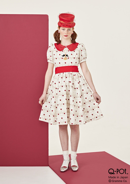 Q-pot. Dress」から“チェリーポルカドット”シリーズ登場♡ドレスと  