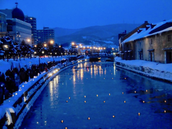 ロマンチックな小樽雪あかりの路 イラスト散歩 In Hokkaido