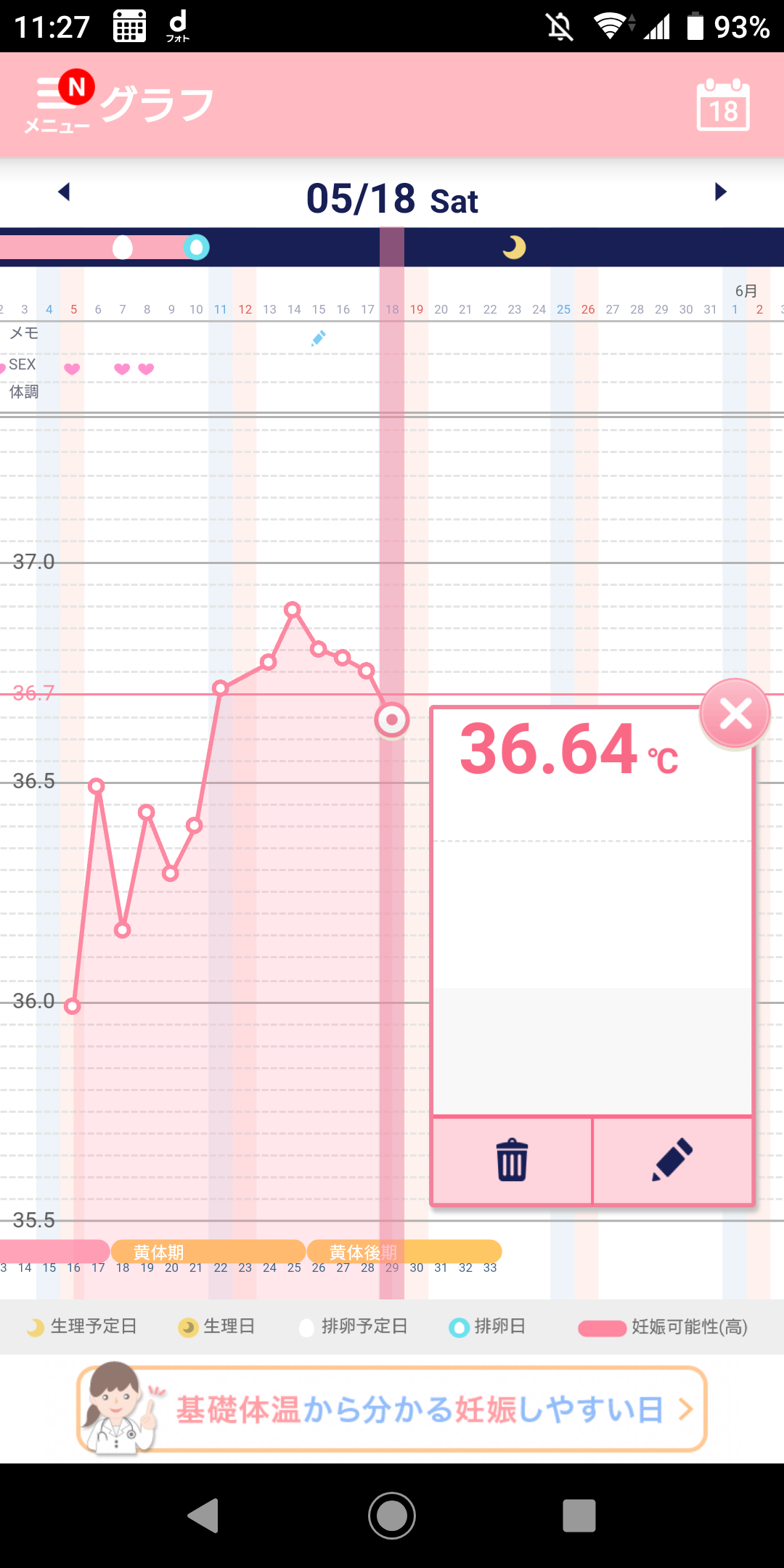 D29 高温期8日目 Baby S Egg