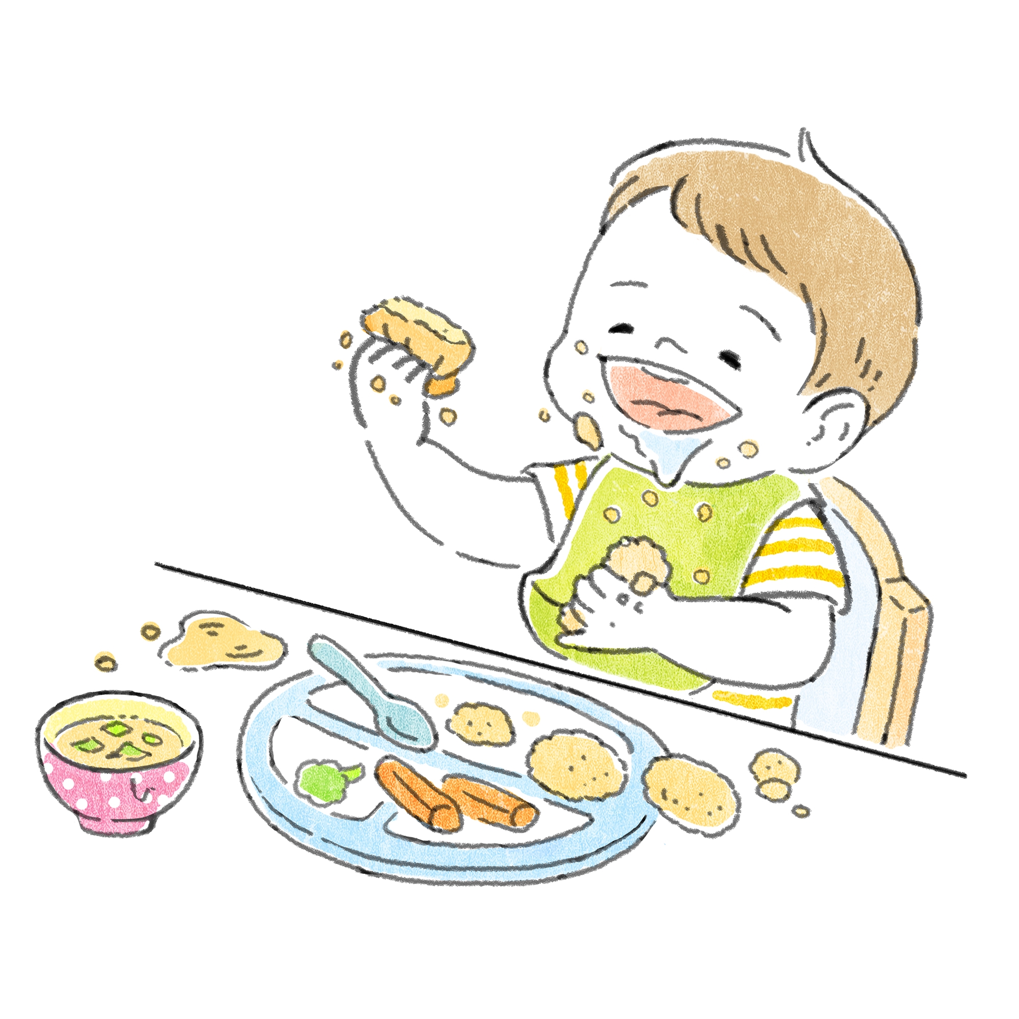 Works パルシステム Webサイト 離乳食について イラスト Nagano Mami