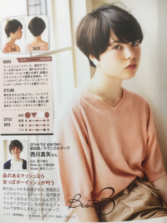 掲載雑誌 Sweet特別編集 Myベストヘア 16 秋号 巻頭ページにてスタイル掲載させて頂いています Shinya Nishikawa