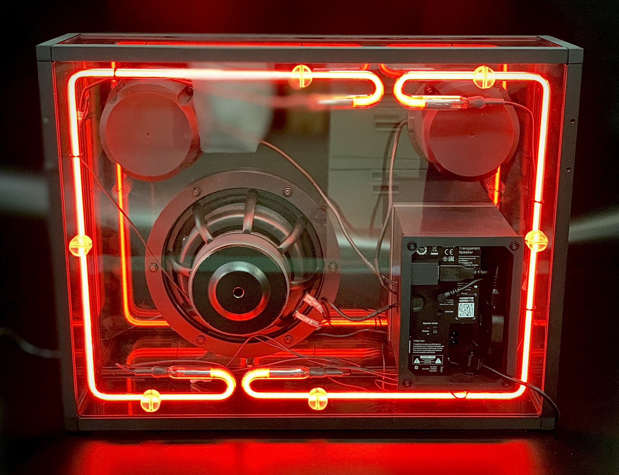 dapy neon speaker ネオンスピーカー　ヴィンテージ PAIR VINTAGE DAPY NEON LIT LUCITE SPEAKERS WORKING in United States