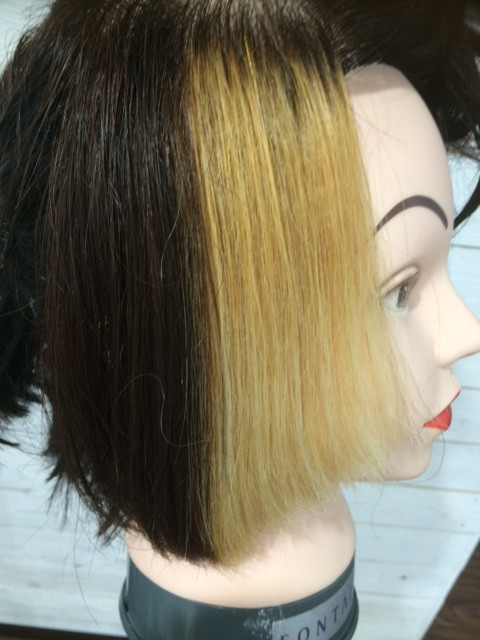 黒染め実験 Piecehair 黒染め実験 Piecehair