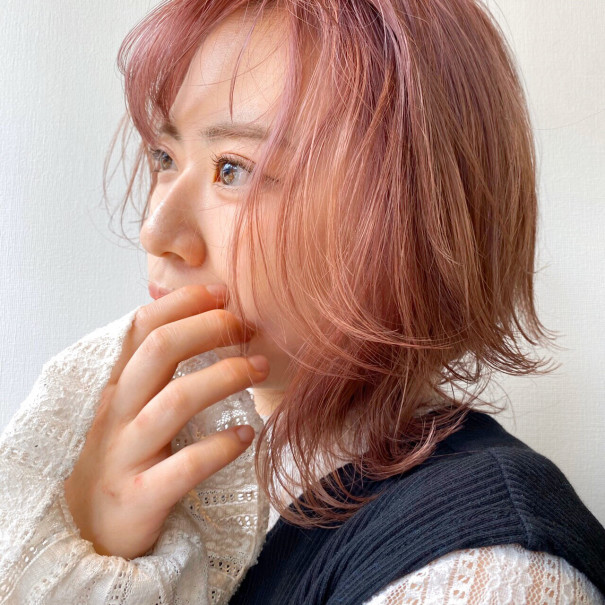 ピンクヘアー 髪の修復専門サロンdeux Age