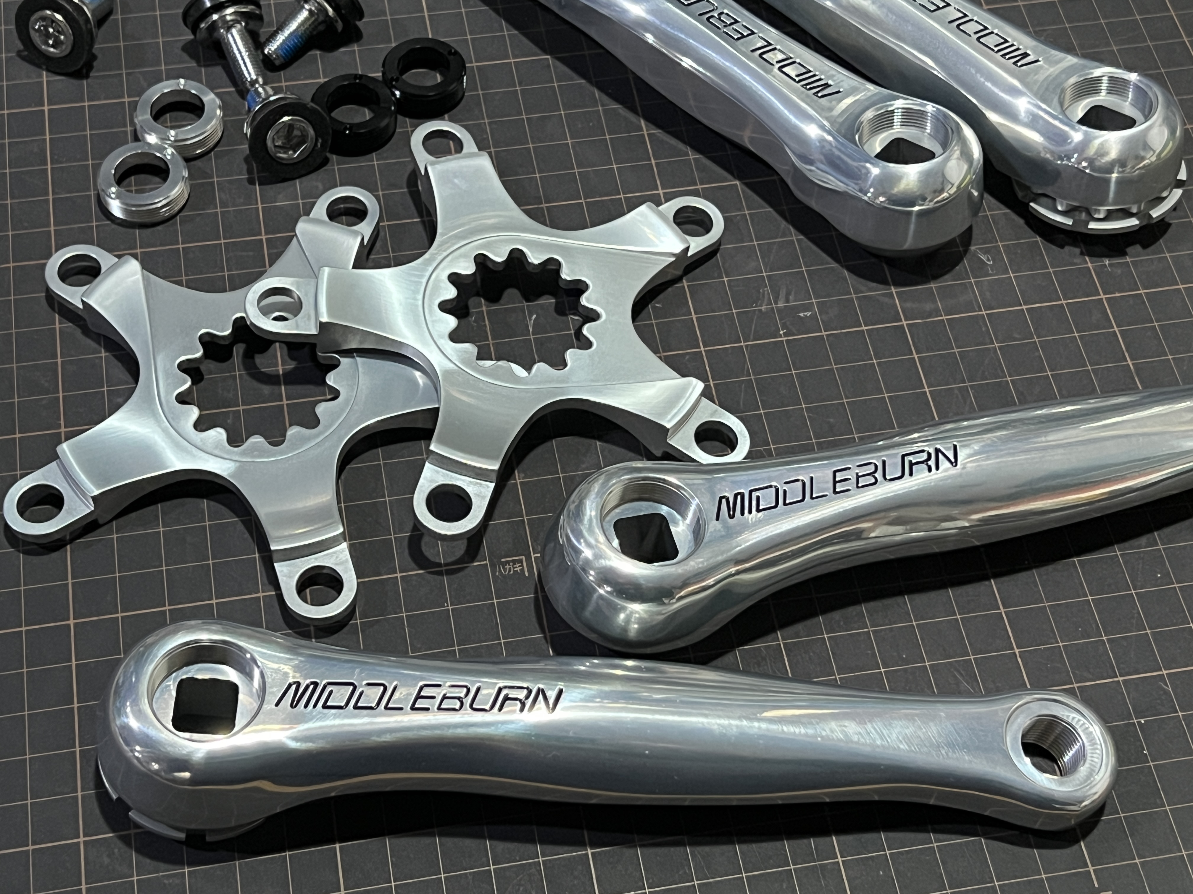 MIDDLEBURN RO1 ROAD +スパイダーセット スクエアテーパー MIDDLEBURN* RO1 SQ double road spider (black) - BLUE LUG