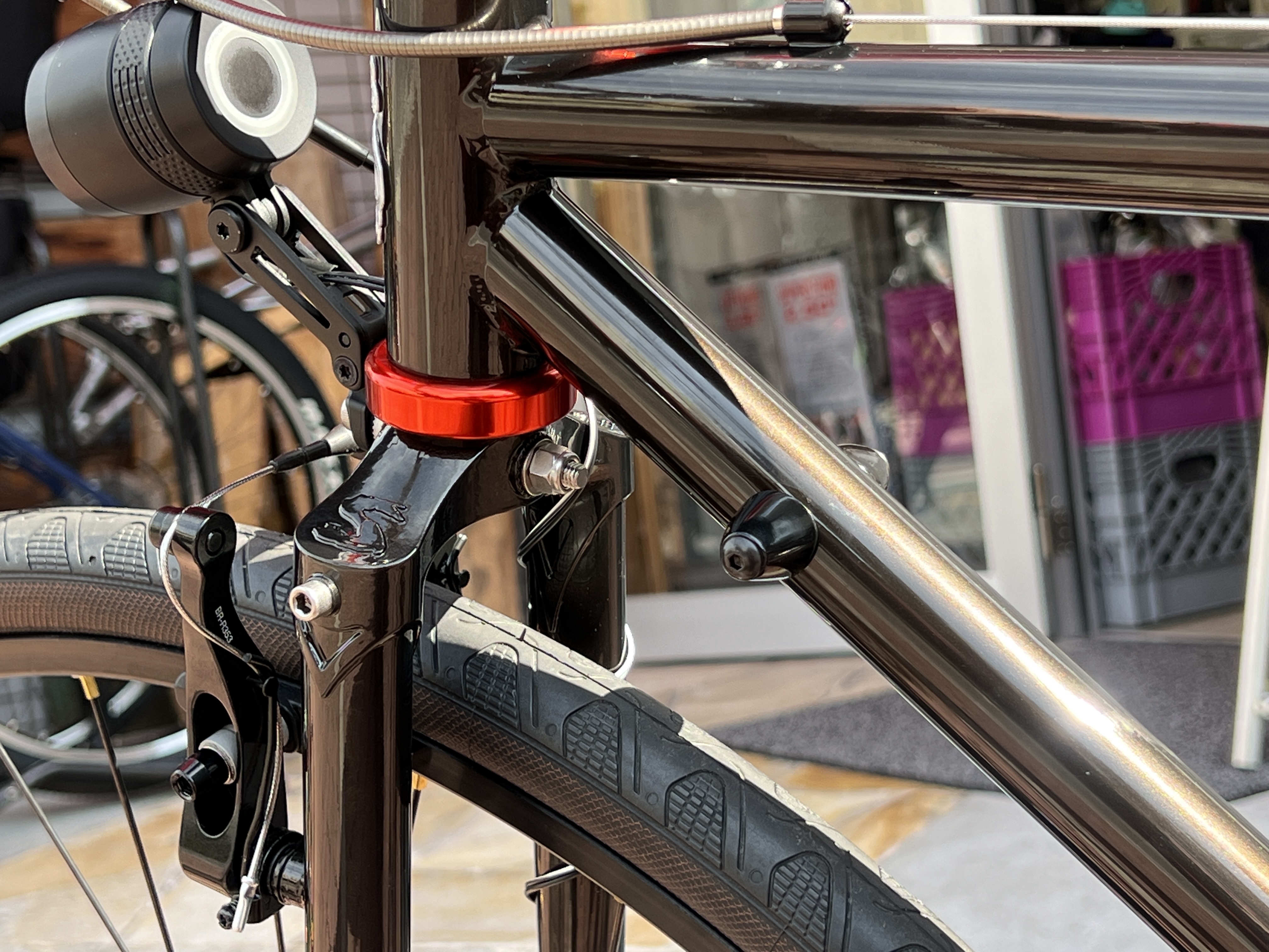 【リペイント】クロモリ　ロードバイク　フレーム　黒　ブラック　2.2㎏ クロモリフレーム、再塗装。 | Snatch Cycles