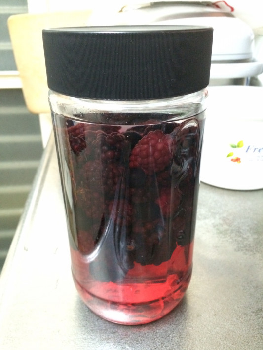 ブラックベリーの果実酒 写真好き まめたん
