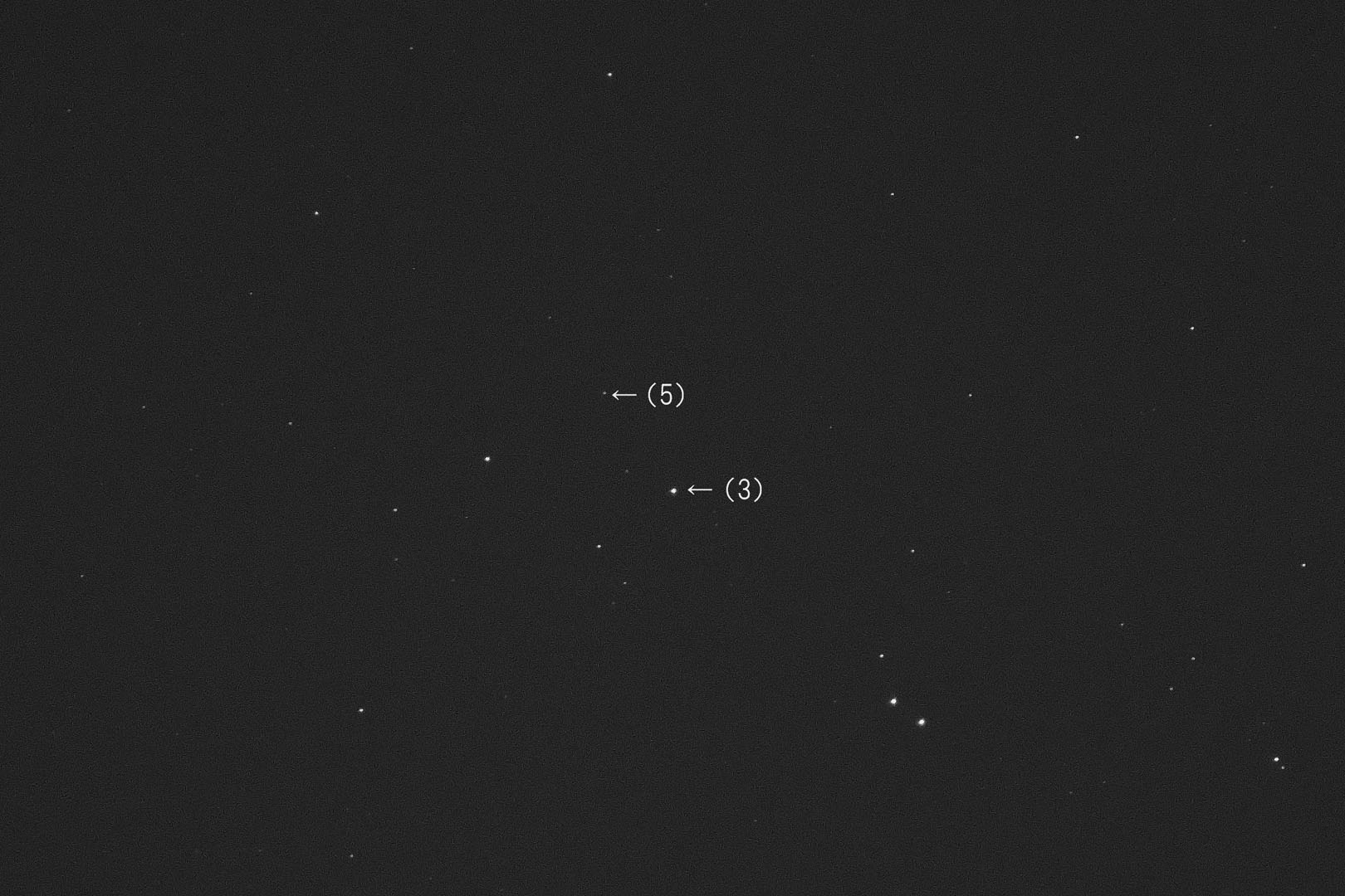 11/2の小惑星(3)ジュノーと(5)アストラエアの接近 鳥取天文協会 Tottori Society of Astronomy