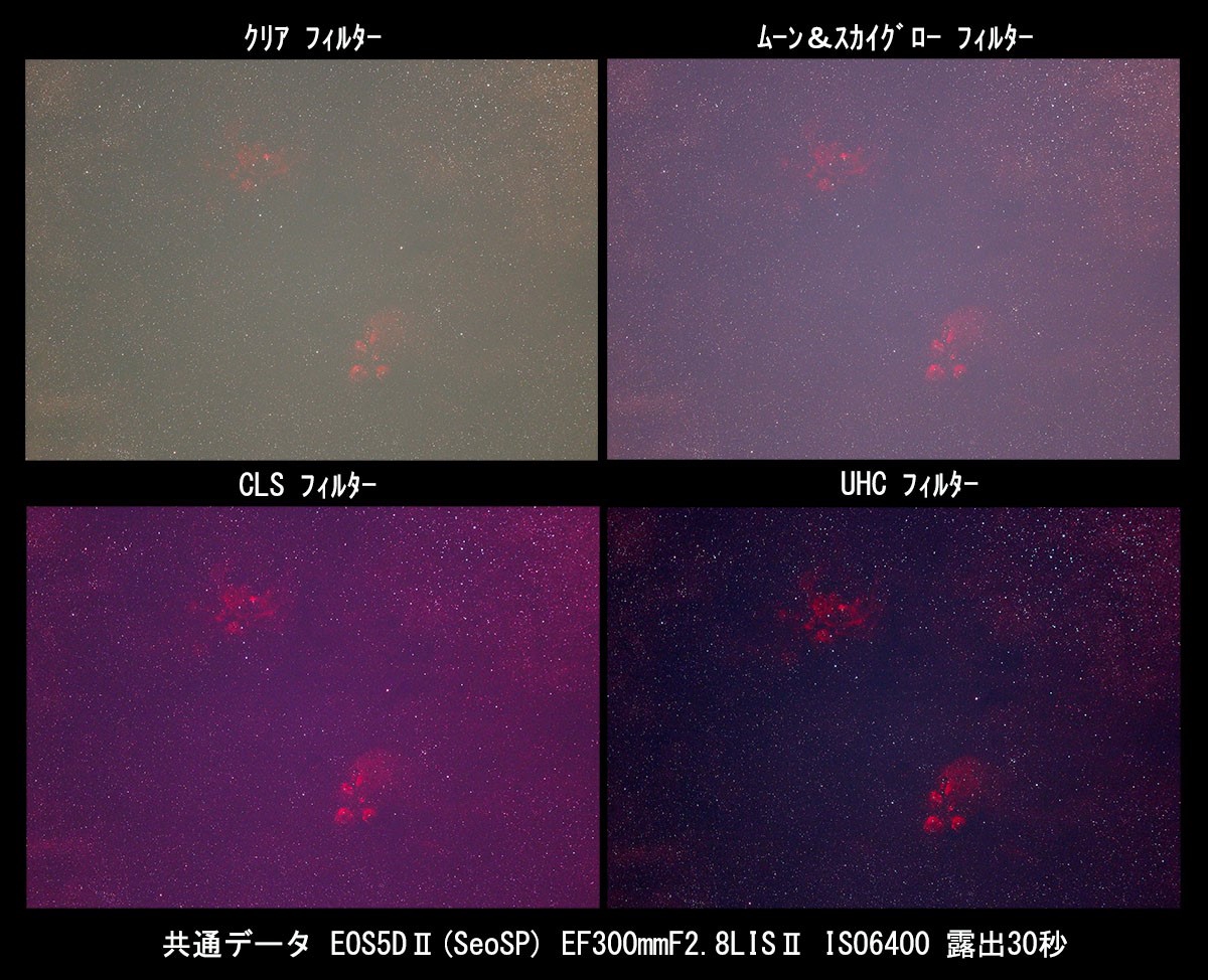 オプトロンフィルターの紹介と各種フィルター実写比較② | 鳥取天文