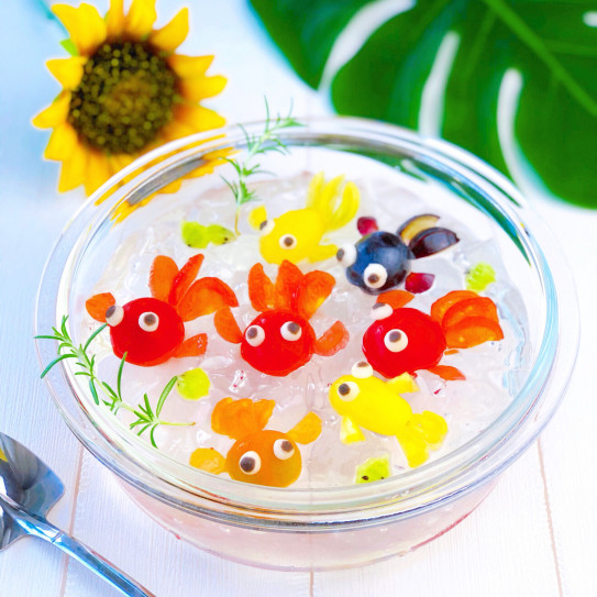カラフルミニトマトの 金魚ゼリー Colorful Kitchen Works