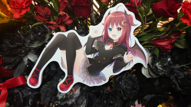 夢月ロアちゃんフラスタイラスト あつかん部屋