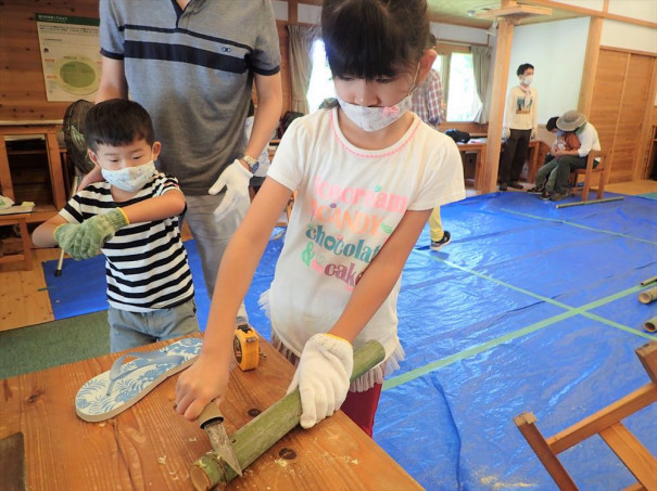 イベント報告 竹を使って水あそび トヨタの森 公式ブログ