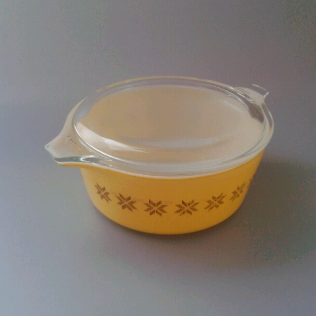 PYREX】オールドパイレックス キャセロール 「タウン＆カントリー」柄