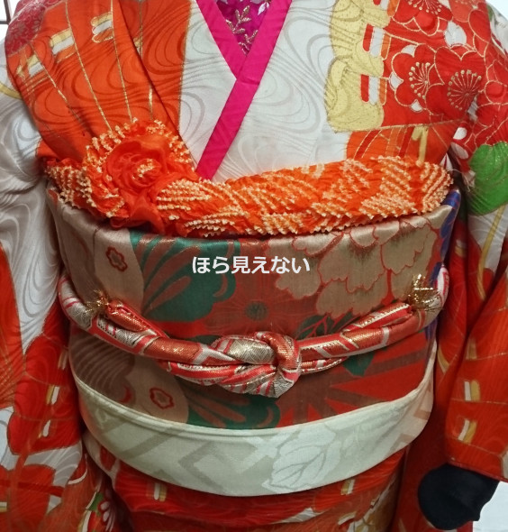 結ばない切らない七五三 七歳の作り帯を考える その４ 金銀紫