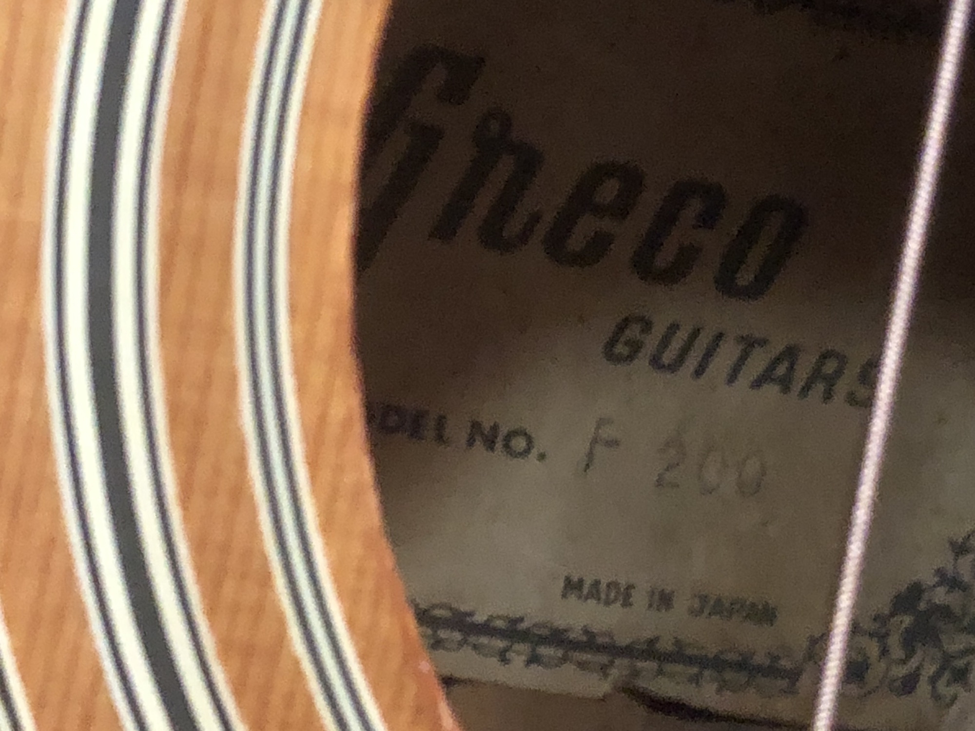 1972 GRECO F200 〜 Early Fujigen Made〜 SOLD | High Hopes Guitar's
