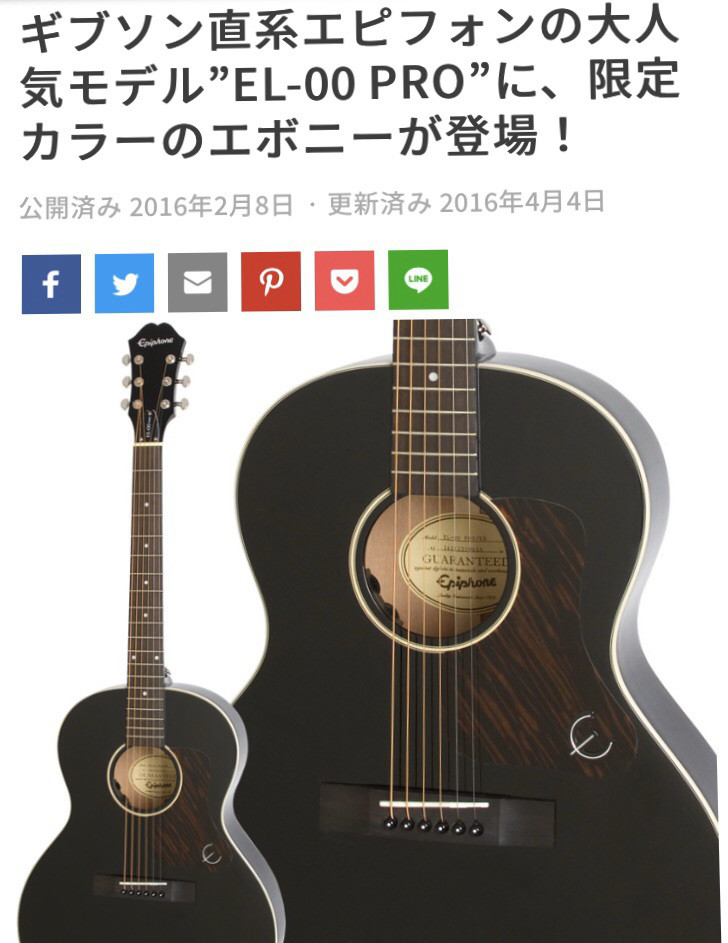 エピフォン Epiphone EL-00 PRO VS エレクトリックアコースティック 