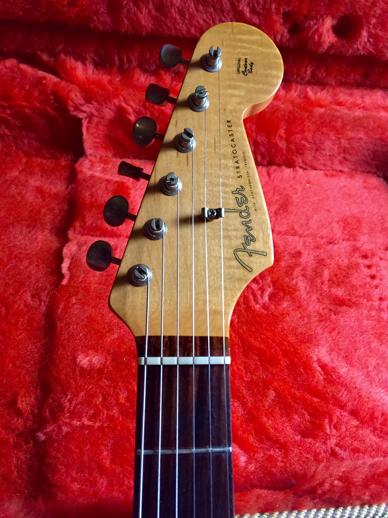 1993 Fender USA 62 Vintage Stratocaster Flame Neck 3TS/R