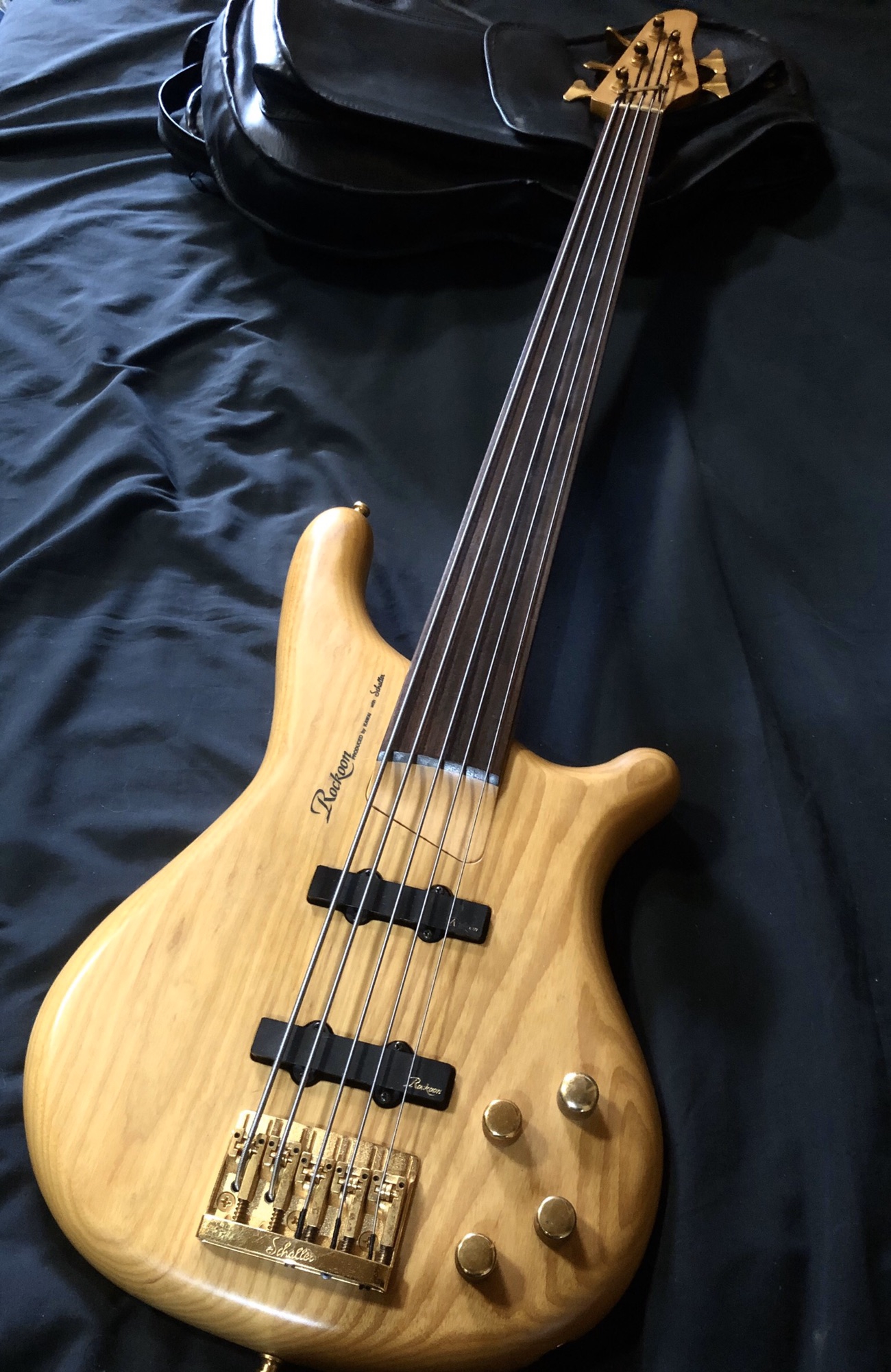 1989 Rockoon by Kawai RB-855 Fretless 5-String Bass / Ash 〜 SOLD 