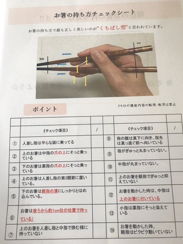 お箸の持ち方診断 Sakura Ju S Ownd