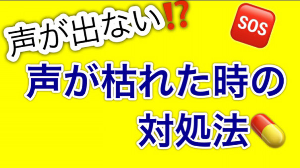 声が出ない 声が枯れてしまった時の対処法 話す為のボイストレーニング