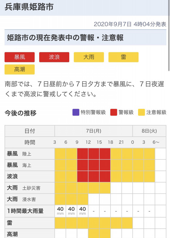 警報の為 朝から受け入れ 小学生の あふたーすくーる と小さな子どもの かるちゃーるーむ