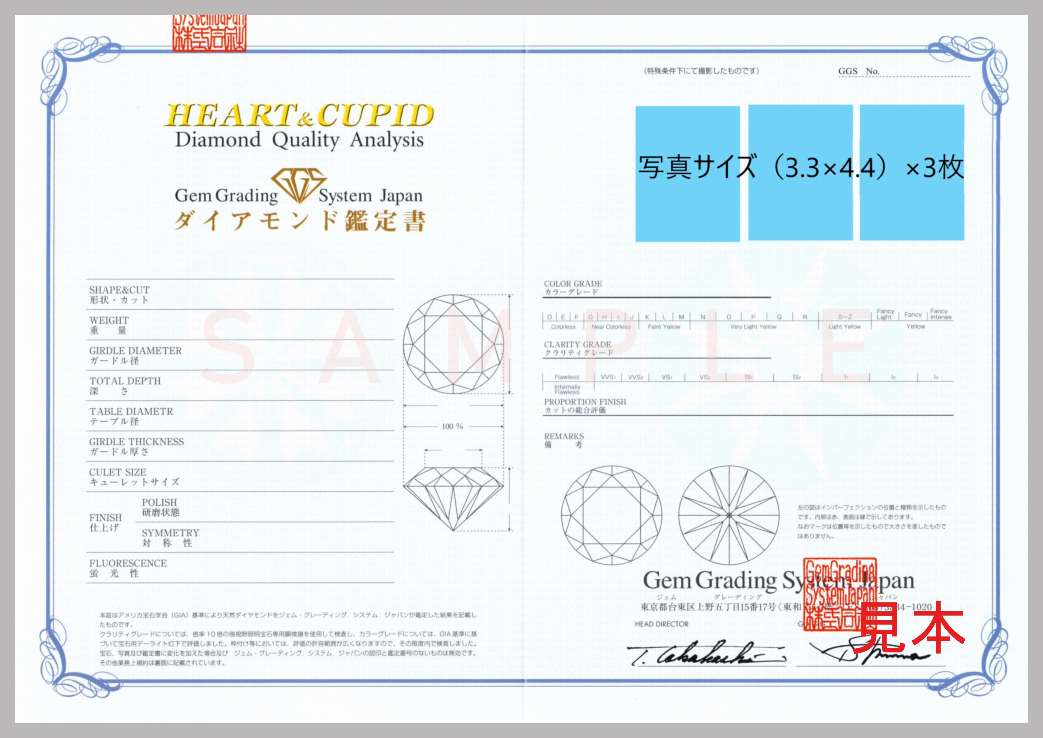 鑑 定 書 | Gem Grading System Japan