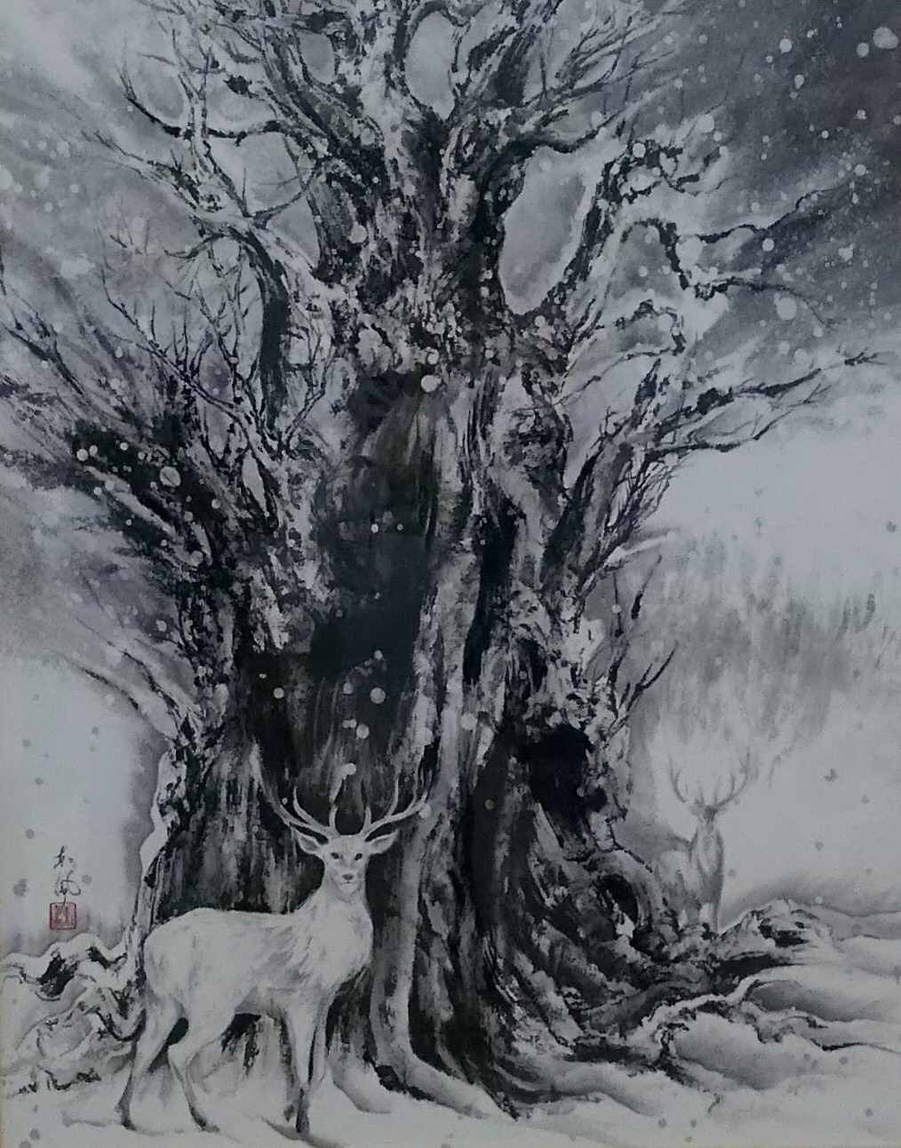 水墨画ー鹿 9a5a972babd1574cc8d7be9197f806