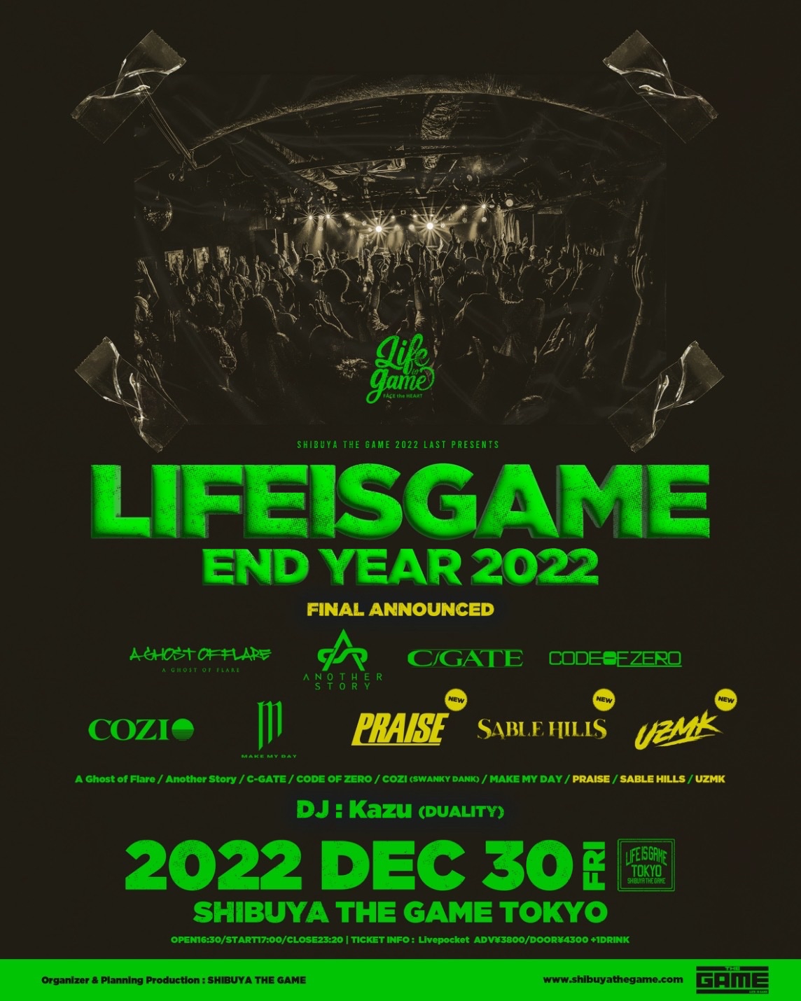 END YEAR 2022 出演決定 | SABLE HILLS | Official Website