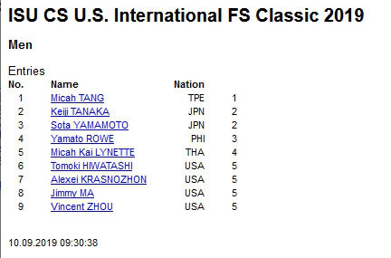 U S インターナショナルクラシック19基本情報集 Sota Yamamoto Fan Page
