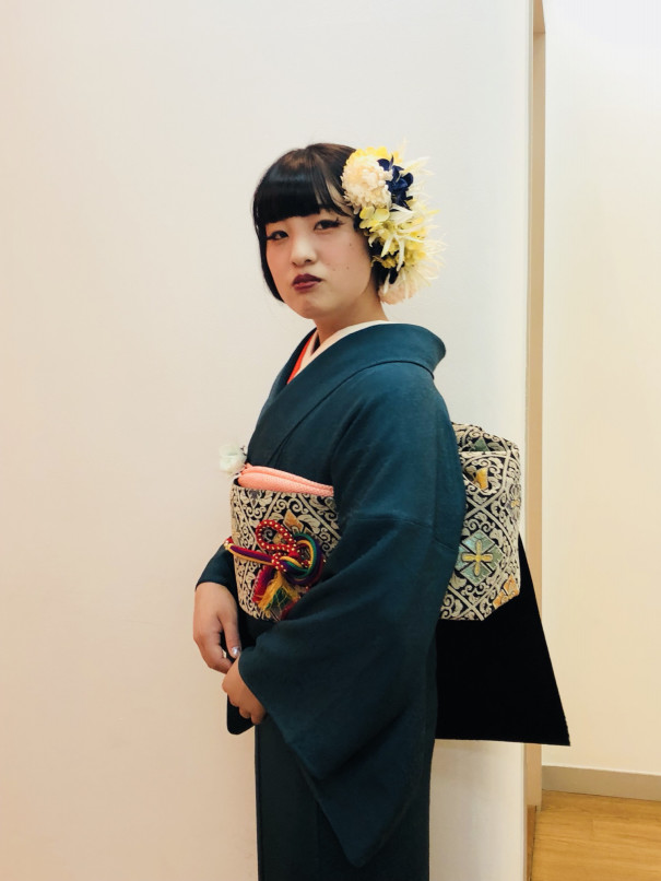 白無垢から色無地にチェンジしてお食事会です 着物スタイル 美粧笹屋