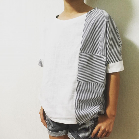 爽やかダブルガーゼtシャツ Saenka