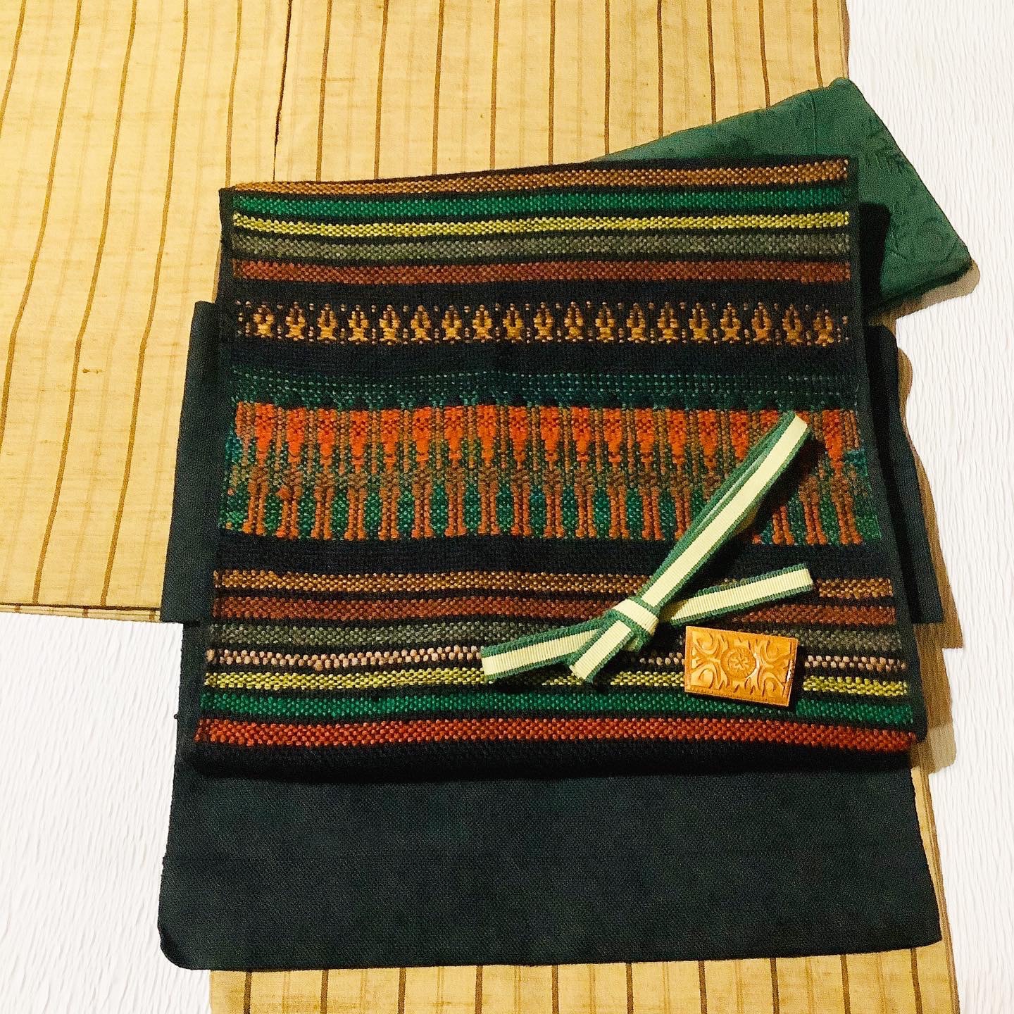 優佳良織　ユーカラ織　ジャケット、ストール、バッグ　3点セット　旭川伝統工芸