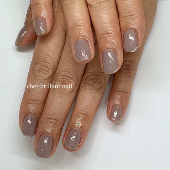 先端メタリックラインネイル Cher Brillant Nail 先端メタリックラインネイル Cher Brillant Nail