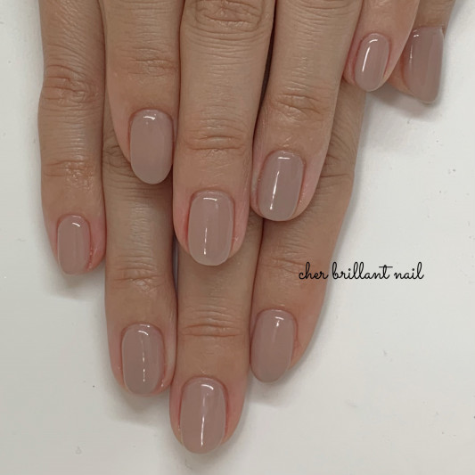 ちゅるんネイル シンプルワンカラーネイル Cher Brillant Nail シェルブリアンネイル