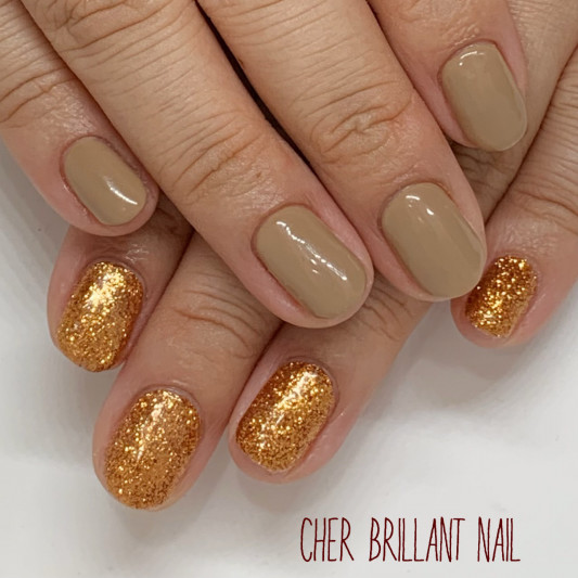 アシンメトリーネイル グリッターネイル Cher Brillant Nail シェルブリアンネイル