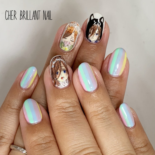 五等分の花嫁 三玖ちゃんネイル Cher Brillant Nail シェルブリアンネイル