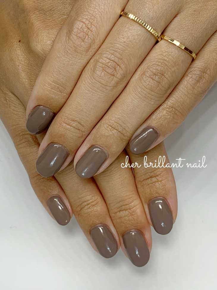 濃い目のワンカラーネイル Cher Brillant Nail シェルブリアンネイル