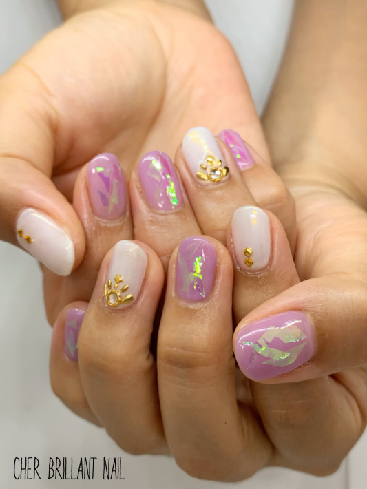 オーロラフィルムネイル Cher Brillant Nail シェルブリアンネイル