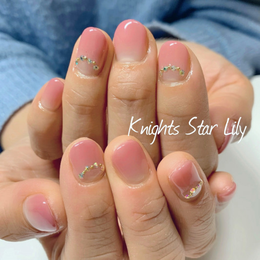 人気no 1カラー ダスティピンクのオフィスネイル 名古屋市緑区ネイルサロン Knights Star Lily ナイトスターリリー