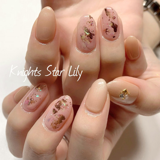 ナチュラルカラーの大人ニュアンスネイル 名古屋 緑区 天白区 Nail Salon Knights Star Lily ネイルサロン ナイトスターリリー