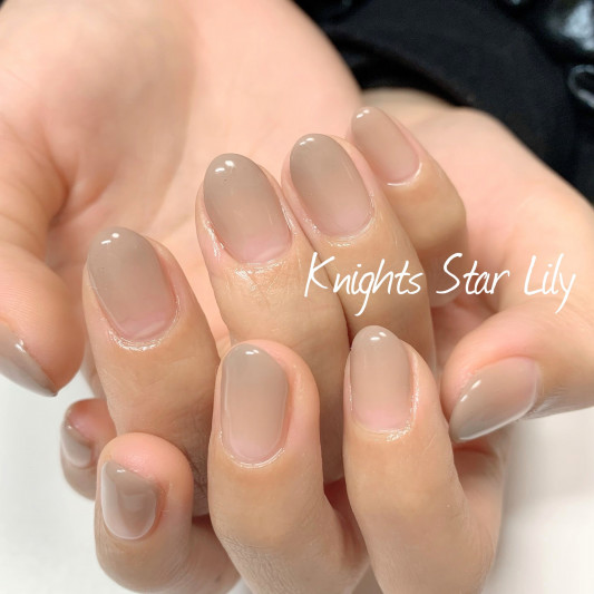 大人女子のシンプルグラデーションネイル 名古屋 緑区 天白区 Nail Salon Knights Star Lily ネイルサロン ナイトスターリリー