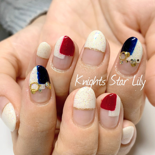モードなお正月ネイル 名古屋 緑区 天白区 Nail Salon Knights Star Lily ネイルサロン ナイトスターリリー
