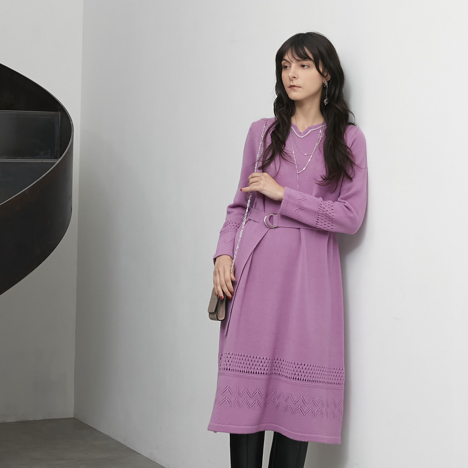 DiDi Guranjie ディディ　グランジェ　配色ライン　ツイードニット38 Online Shop | DiDi Guranjie