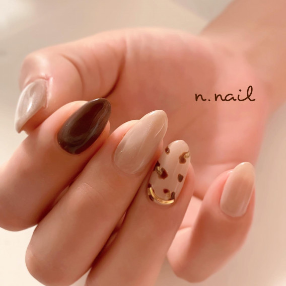 秋ネイル レオパード N Nail